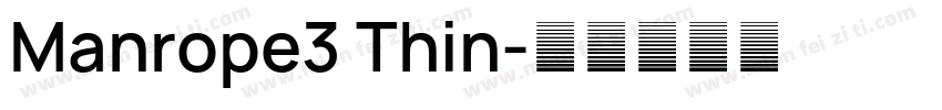 Manrope3 Thin字体转换